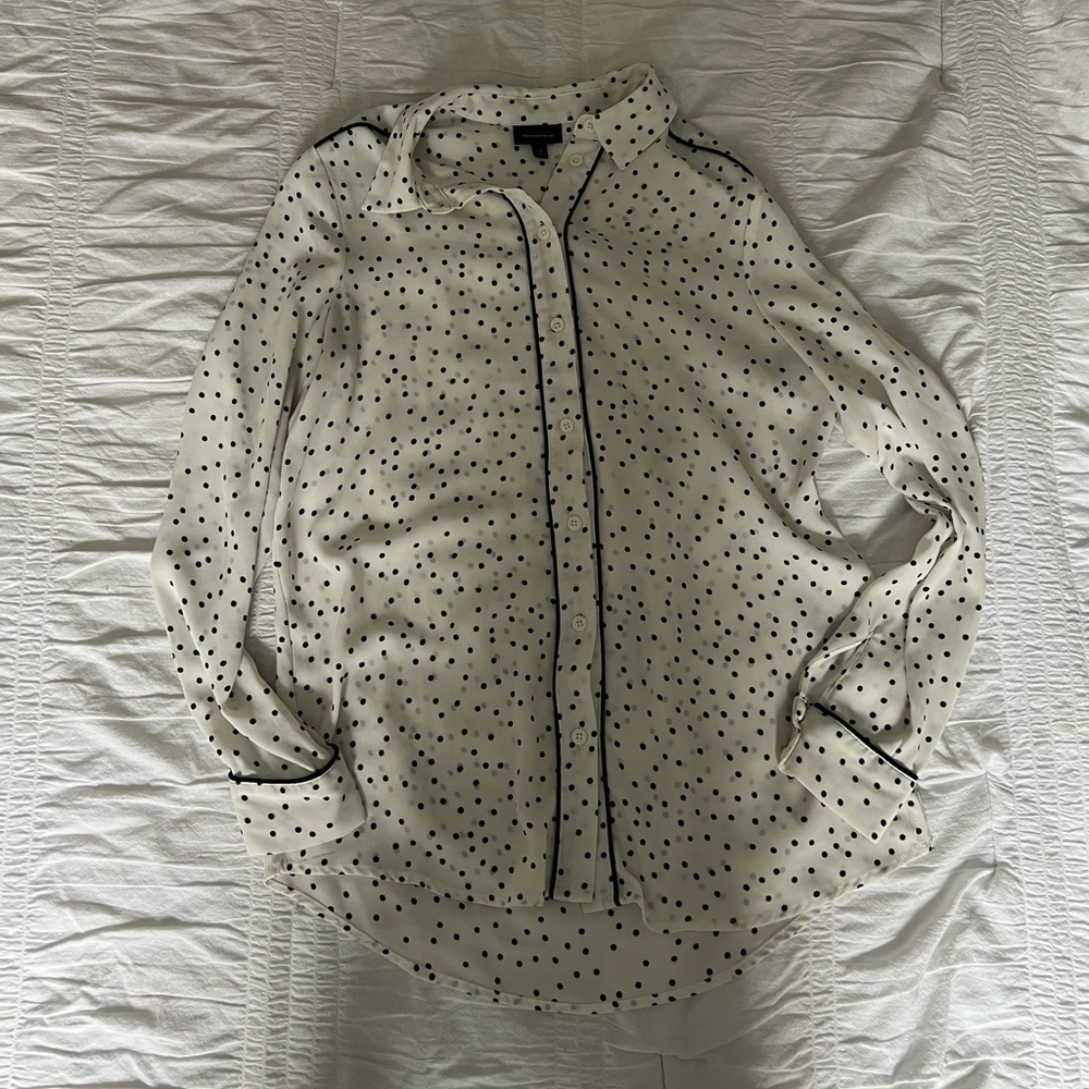 Black and white blouse